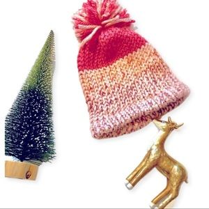 Chunky Knit Beanie - Pink Ombre